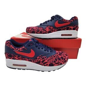 Nike Air Max 1 Jacquard Blue Red Women's Size 8 NIB (2015)